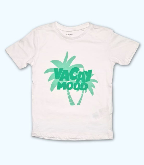 White Printed Tee