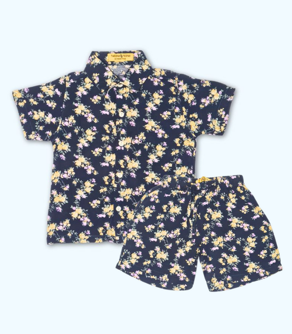 Black Floral Set
