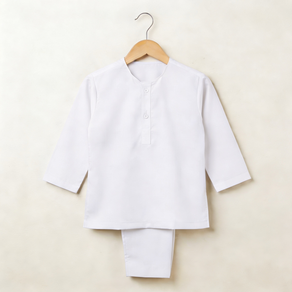 SHALWAR KAMEEZ FOR LITTLE BOYS - White