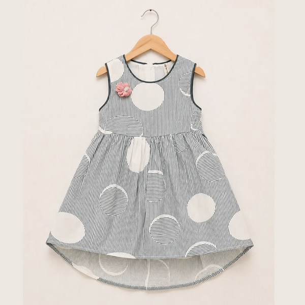 Sleeveless Girls Frock - Green