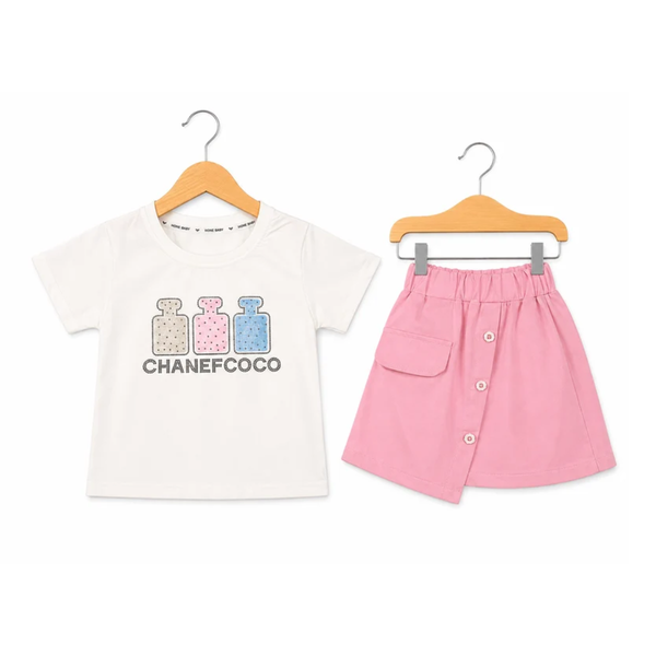 COCO TRI SKIRT SUIT - White