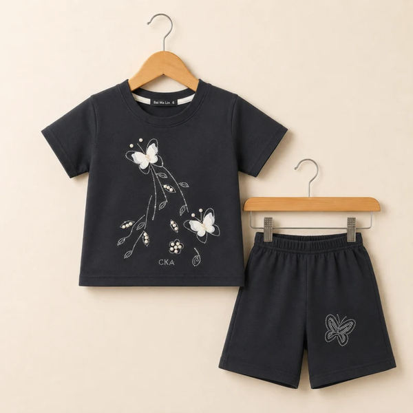 Black Cotton Co-ord set - Black