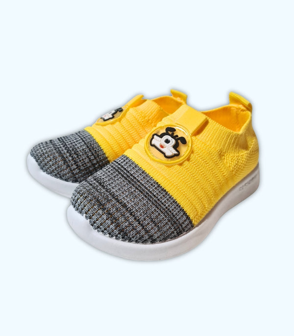 Yellow Knit Slip-ons