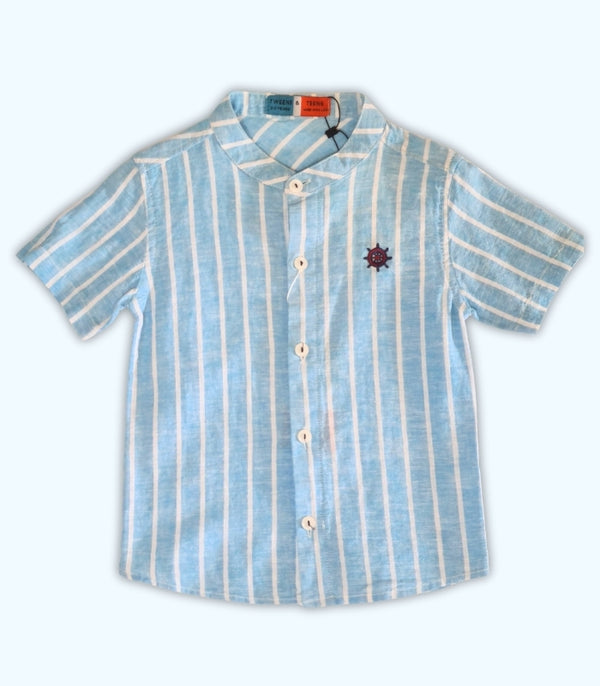 Sky Blue Striped Shirt