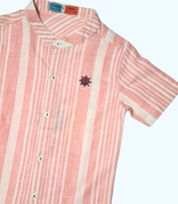 Peach Striped Shirt
