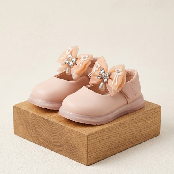 Princess Bow Girls’ Shoes - Pink