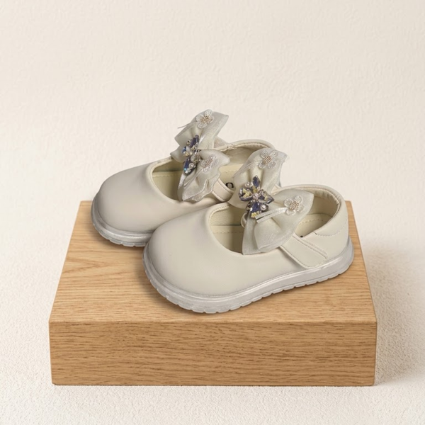 Princess Bow Girls’ Shoes - White