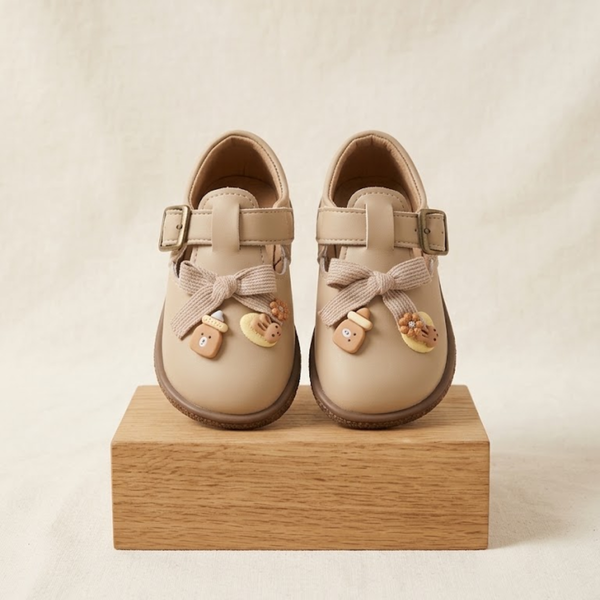 Soft Sole Girls Shoes - Beige