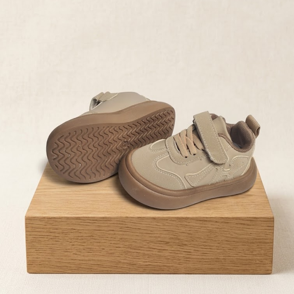 Kids' Padded Casual Sneakers | Comfort-Fit Footwear - Brown