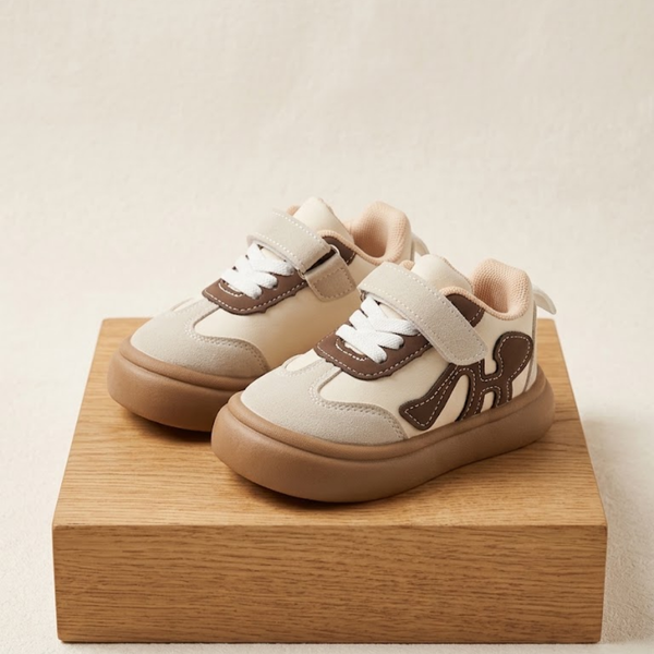 Kids' Padded Casual Sneakers | Comfort-Fit Footwear - White