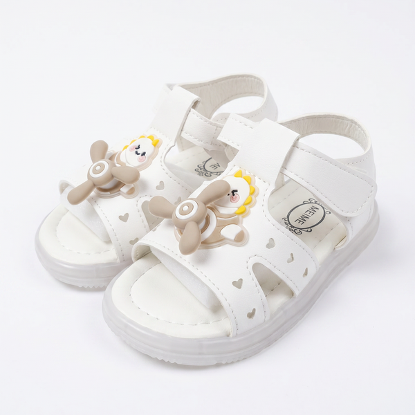 Colorful Kiddies Sandals - Beige