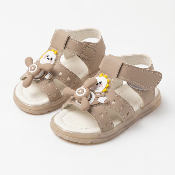 Colorful Kiddies Sandals - Brown