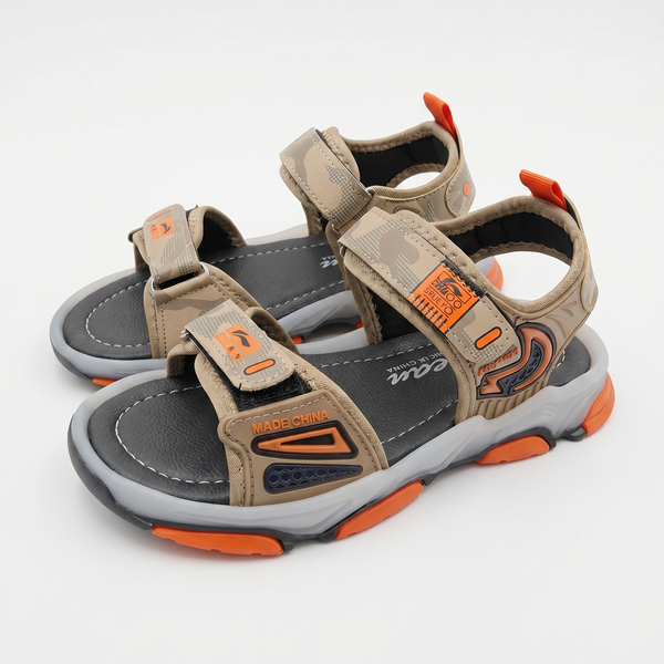 Boys LED Sandals Medium Group - Brown