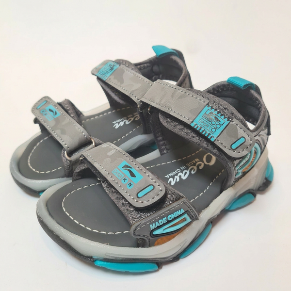 Boys LED Sandals Medium Group - Grey