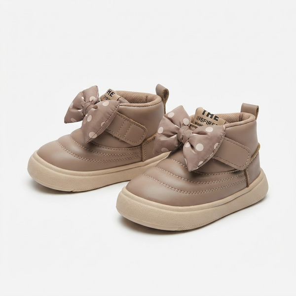 Long Style Boots For Kids - Beige