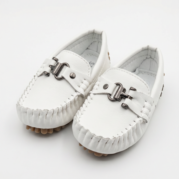 Boys Loafers Street Style Shoes - White