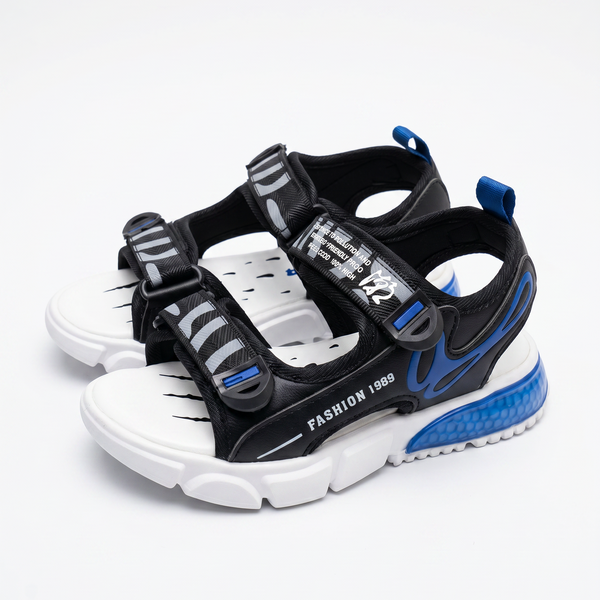 Boys White Sole Sandals - Green