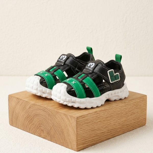 Colorful Close Sandals - Black