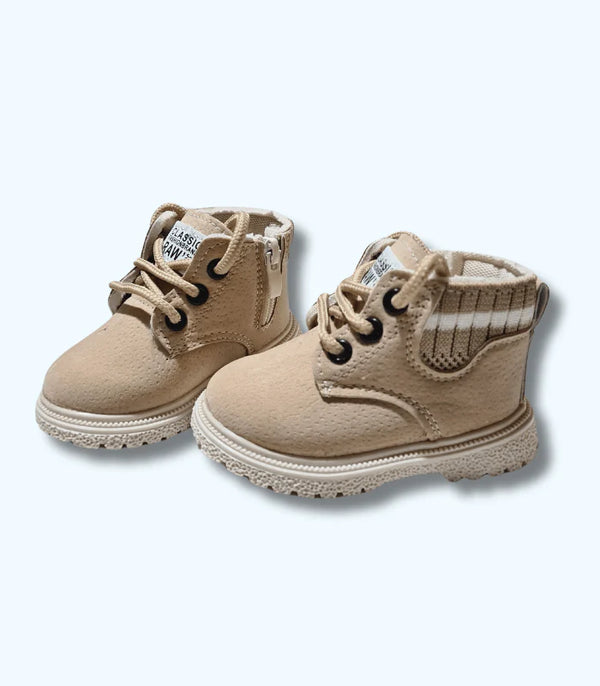 Brown Long Boots - Badge