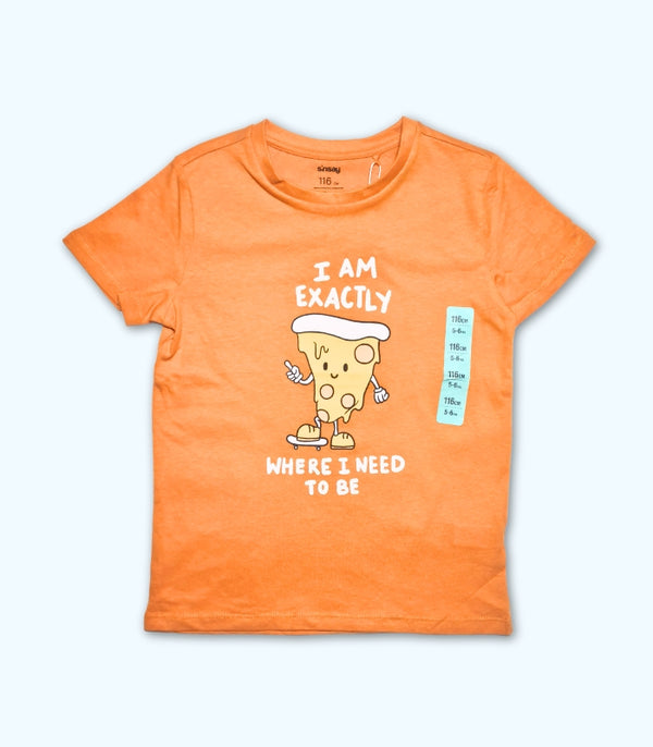 Orange Printed Tee