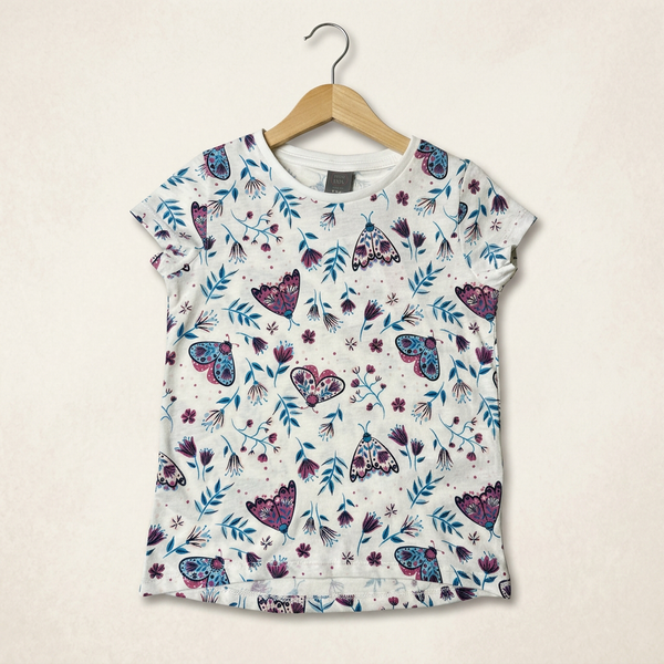 Butterfly Printed Shir For Her - Blue