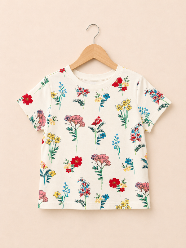 Butterfly Printed Shir For Her - White