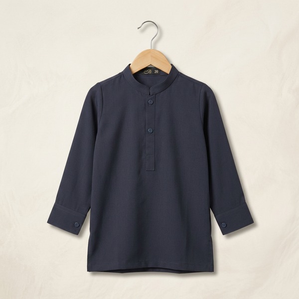 Boys Wash & Wear Shalwar Kameez - Dark blue