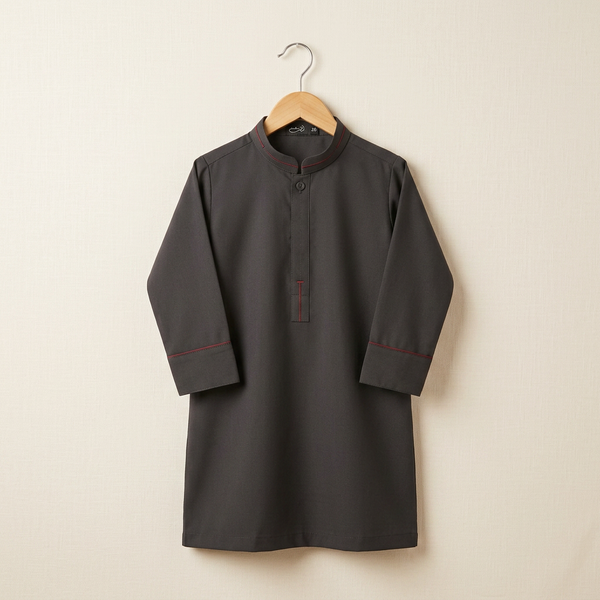 Classic Boys Wash & Wear Shalwar Kameez - Black