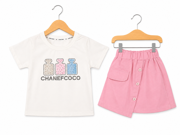 COCO TRI SKIRT SUIT - White