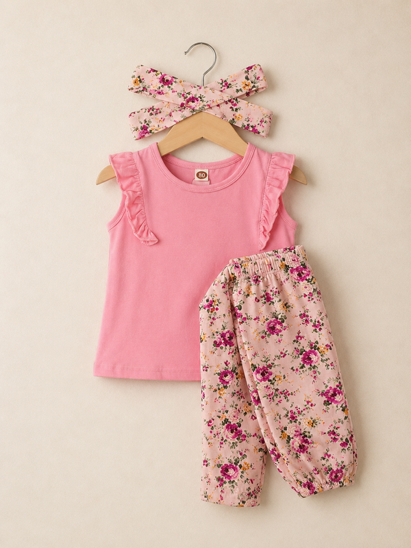 Baby Top & Trouser - Pink