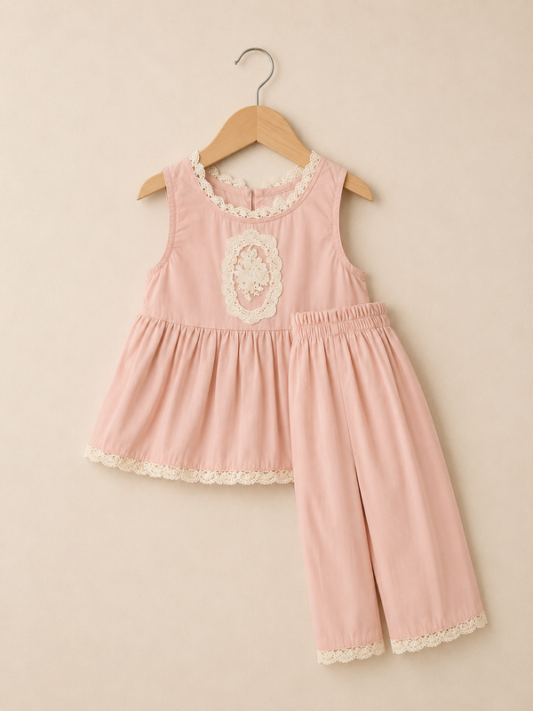 Girls Semi Formal Suit - peach
