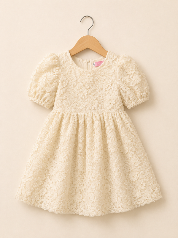 Little Girls Frock - Beige
