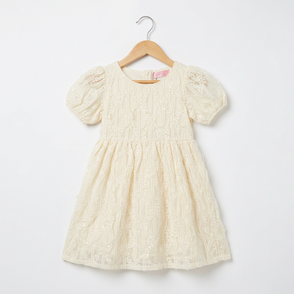 China Imported Frock - Beige