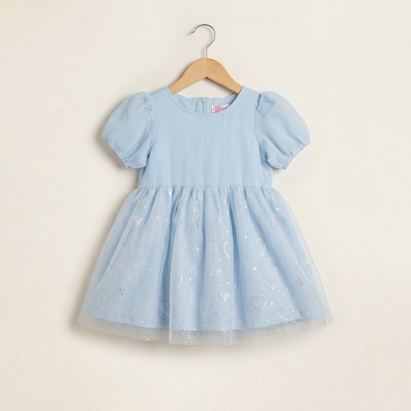 China Imported Frock - sky-blue