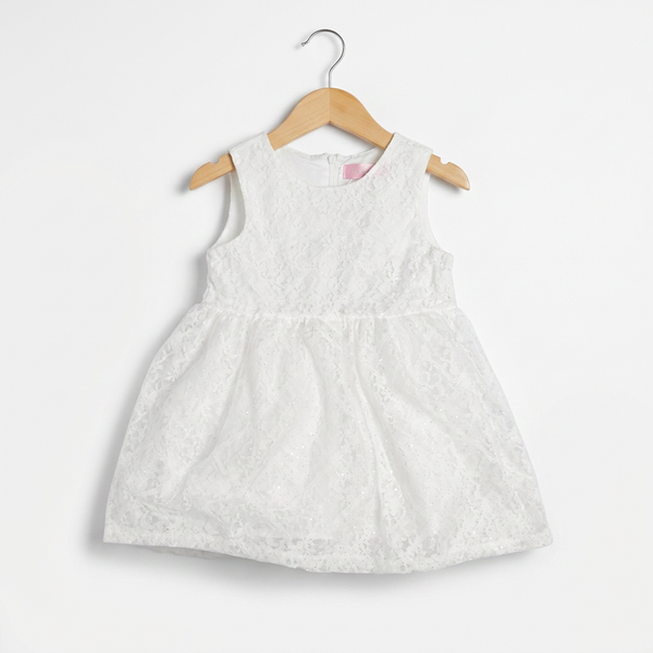 Little Girls Frock - Off white