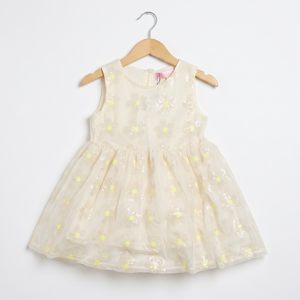China Imported Frock - Beige