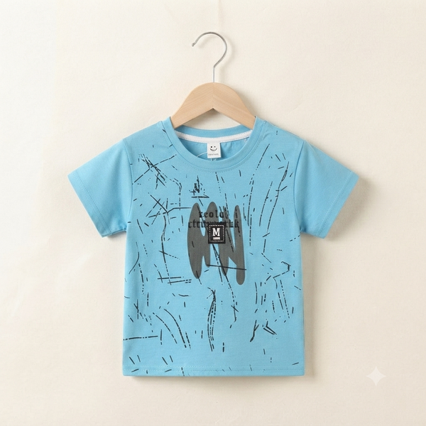 Colorful T-Shirt For Kids - sky-blue