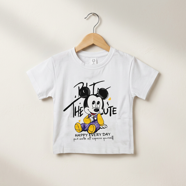 Colorful T-Shirt For Kids - White