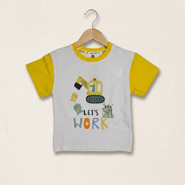 Little Builder Construction Tee - Beige