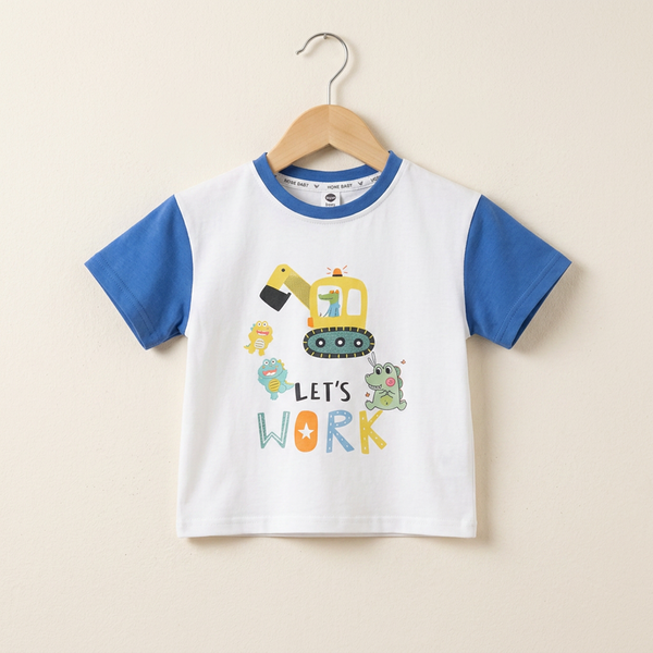 Little Builder Construction Tee - White