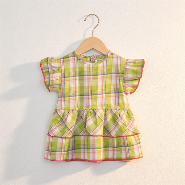 Girls Cotton Co-ord Sets - Green