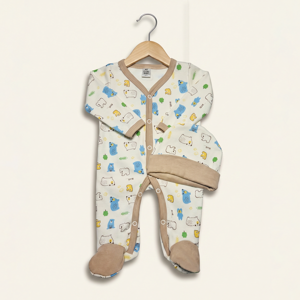 Little Baby Romper - Light Brown
