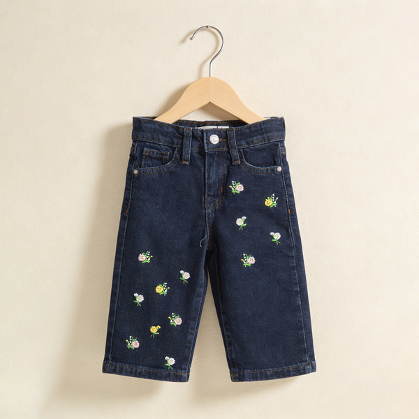 Denim Pents Girls - Dark blue