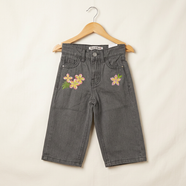 Denim Pents Girls - Dark Grey