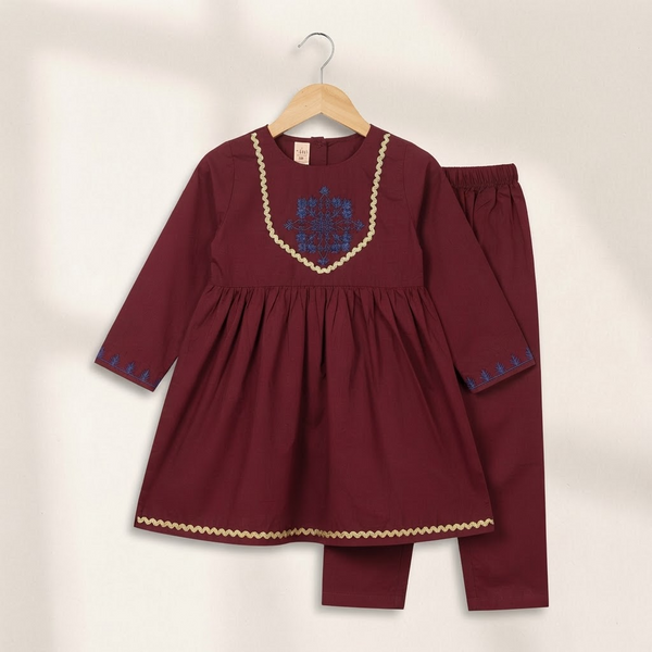 Shalwar Kameez For Her - Maroon