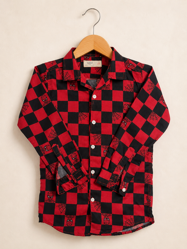 Boys Marvel Spider-Man Graphic Long-Sleeve Shirt - Red