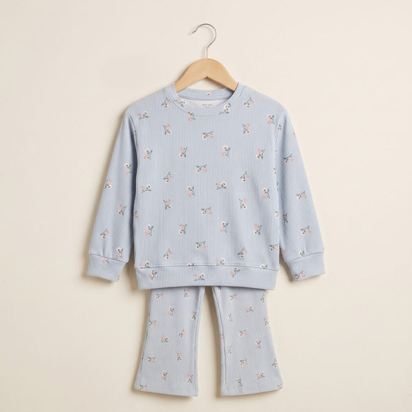 Colorful Co-Ord Set For Her (2-piece) - sky-blue