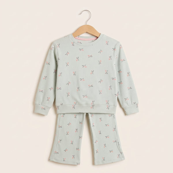 Colorful Co-Ord Set For Her (2-piece) - Green
