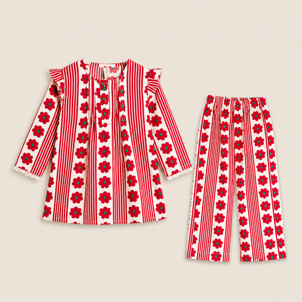Girls’ Frock Set - Red