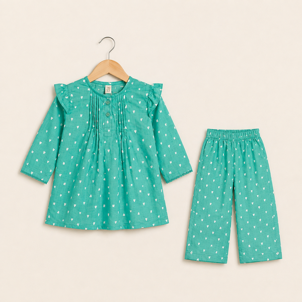 Girls’ Frock Set - Green